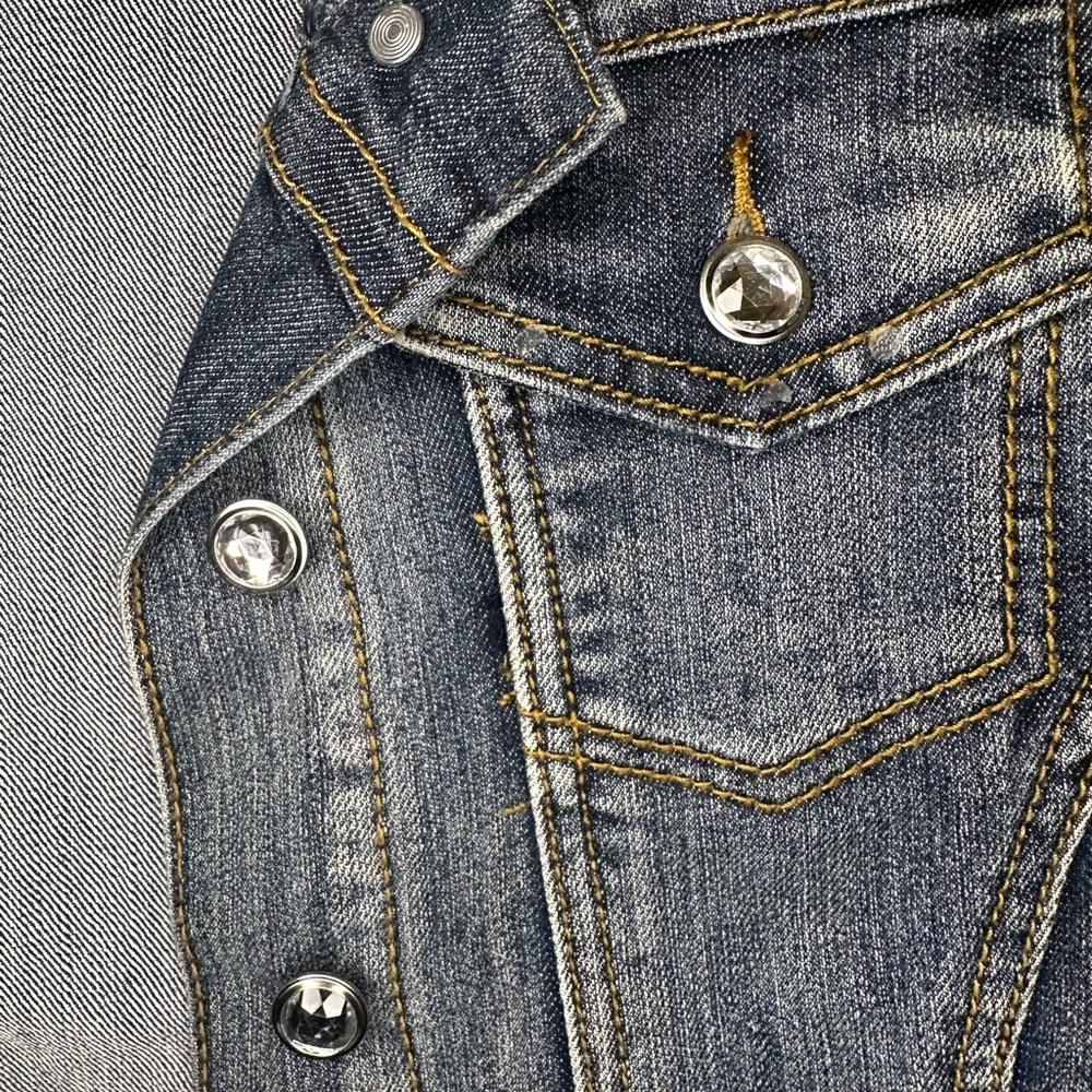 Earl Jean Women's Blue Denim Jean Jacket Size M - Picture 5 of 5